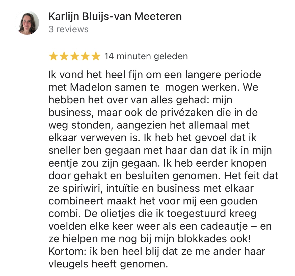 Testimonial Karlijn Bluijs